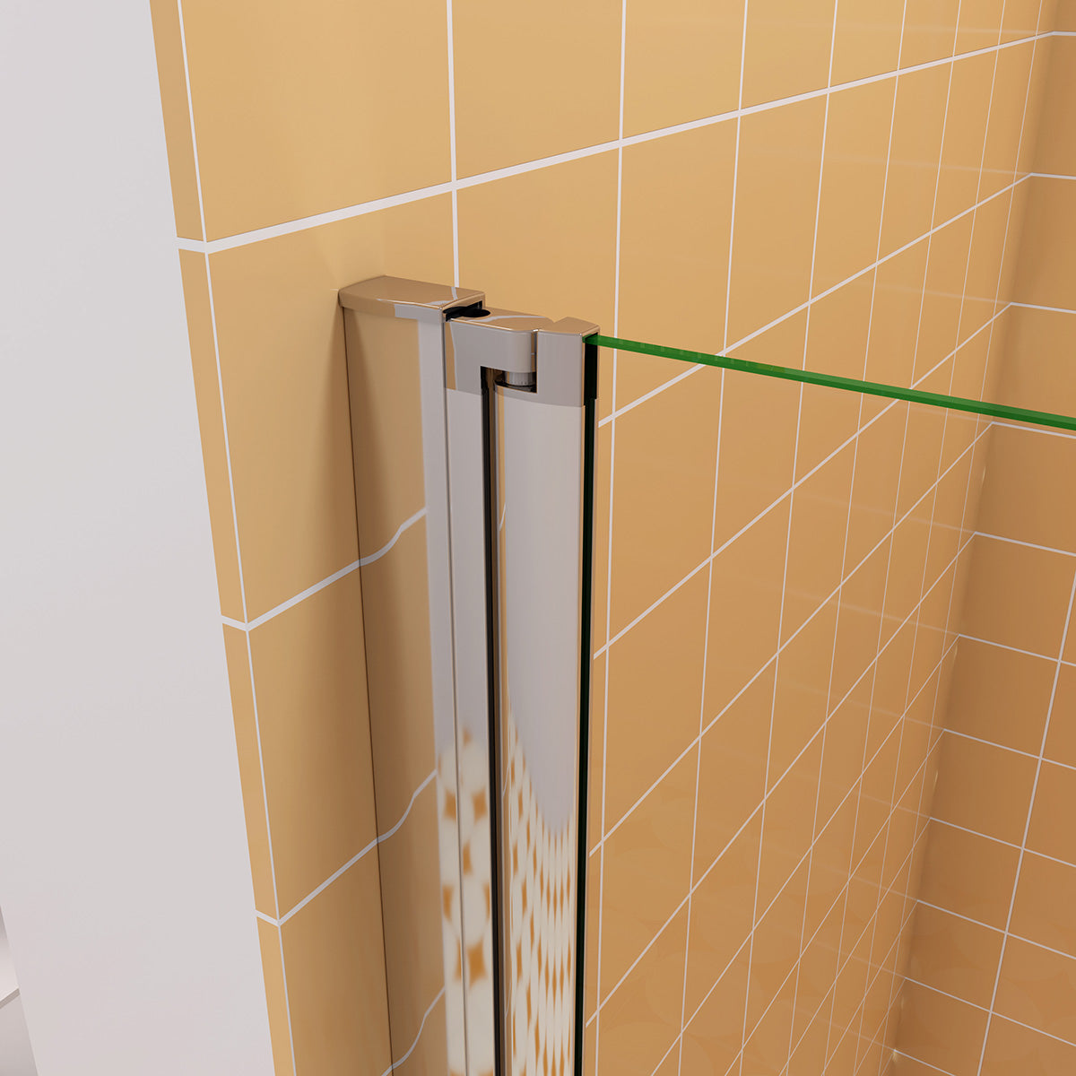 Badewannenaufsatz Dusche 110 cm Höhe 140 cm NANO Glas Duschabtrennung