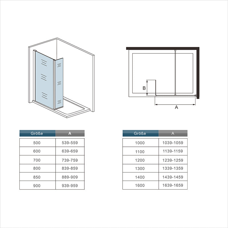 Duschkabine duschwand Glas begehbare dusche Walk-In Duschen