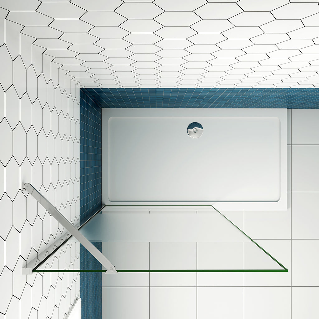 Duschkabine aus Glas 80x H.200 cm 8mm Glas mit Stabilisationsstange