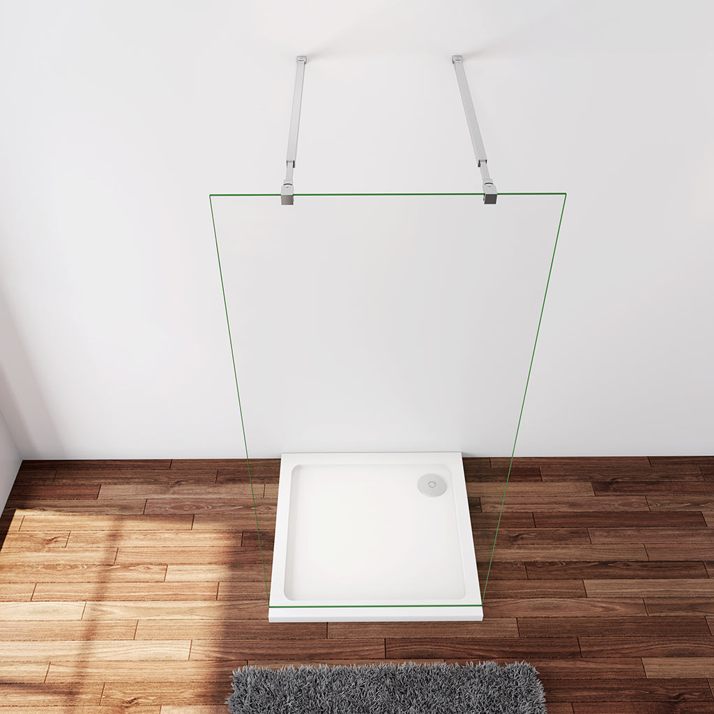 Walk In Dusche Duschwand 97.7 x H.200 cm 8mm NANO Glas Stabistange 73-120 cm Duschhaus