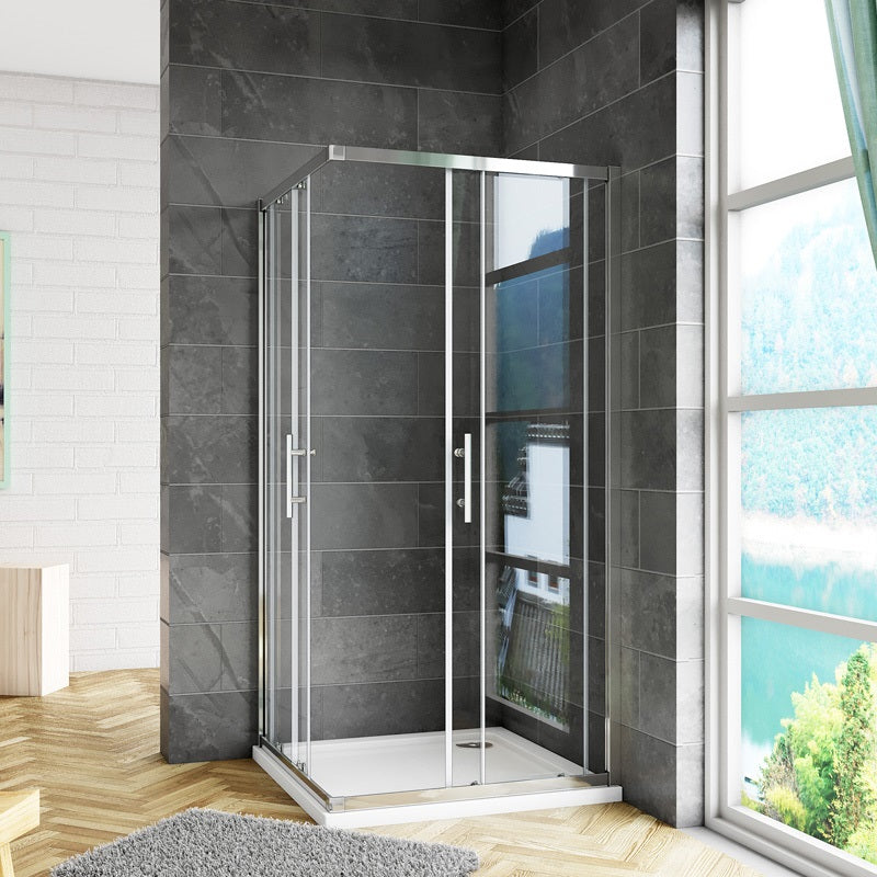 Eckeinstieg Duschkabine 90x90 80x80 cm Glas duschtür dusche