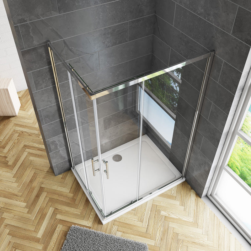 Eckeinstieg Duschkabine 90x90 80x80 cm Glas duschtür