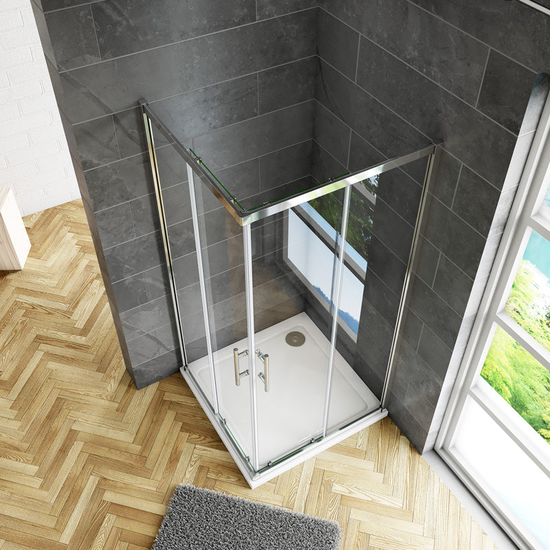Eckeinstieg Duschkabine 80x80 90x90 cm Glas duschtür