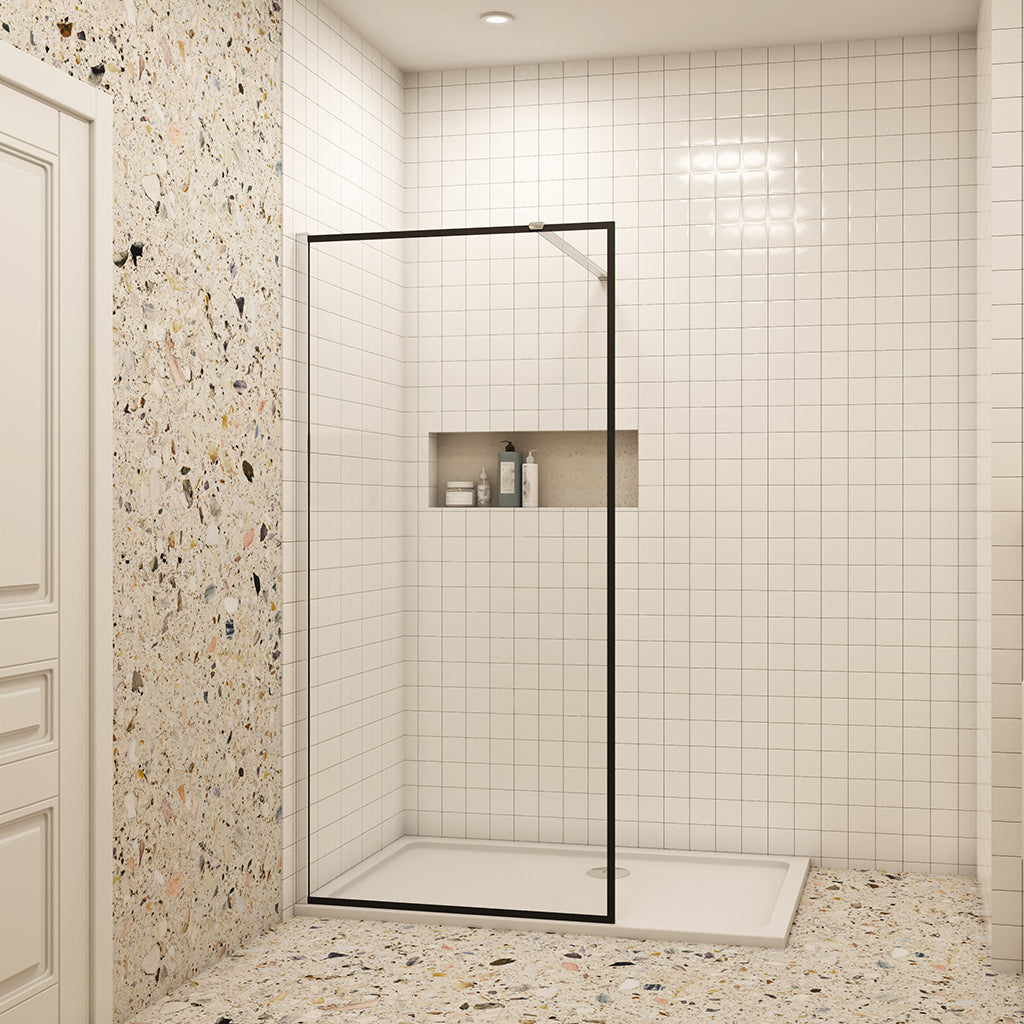 Duschwand Walk In Duschtrennwand 8mm NANO Glas H.200 cm Dusche