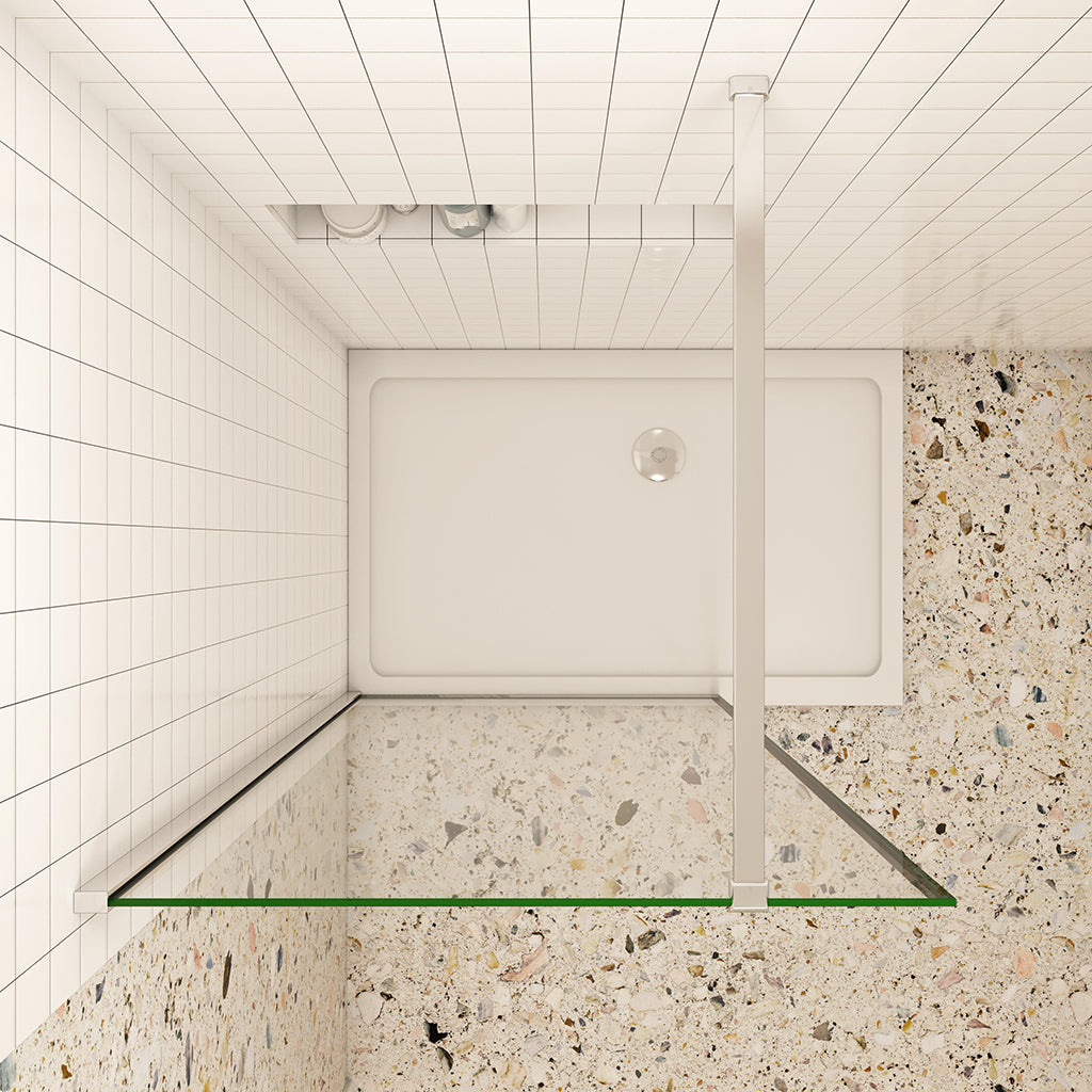Duschwand Walk In Duschtrennwand 8mm NANO Glas H.200 cm Dusche