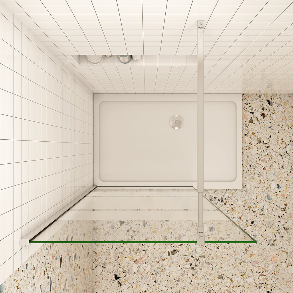 Duschabtrennung Walk-In Nano Echtglas H.190 cm 6mm NANO Glas Dusche