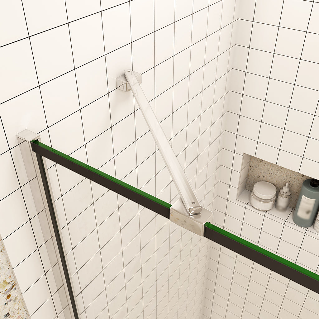 Walk-In Freistehende Duschwand Begehbare Dusche H.200 cm 8mm Glas