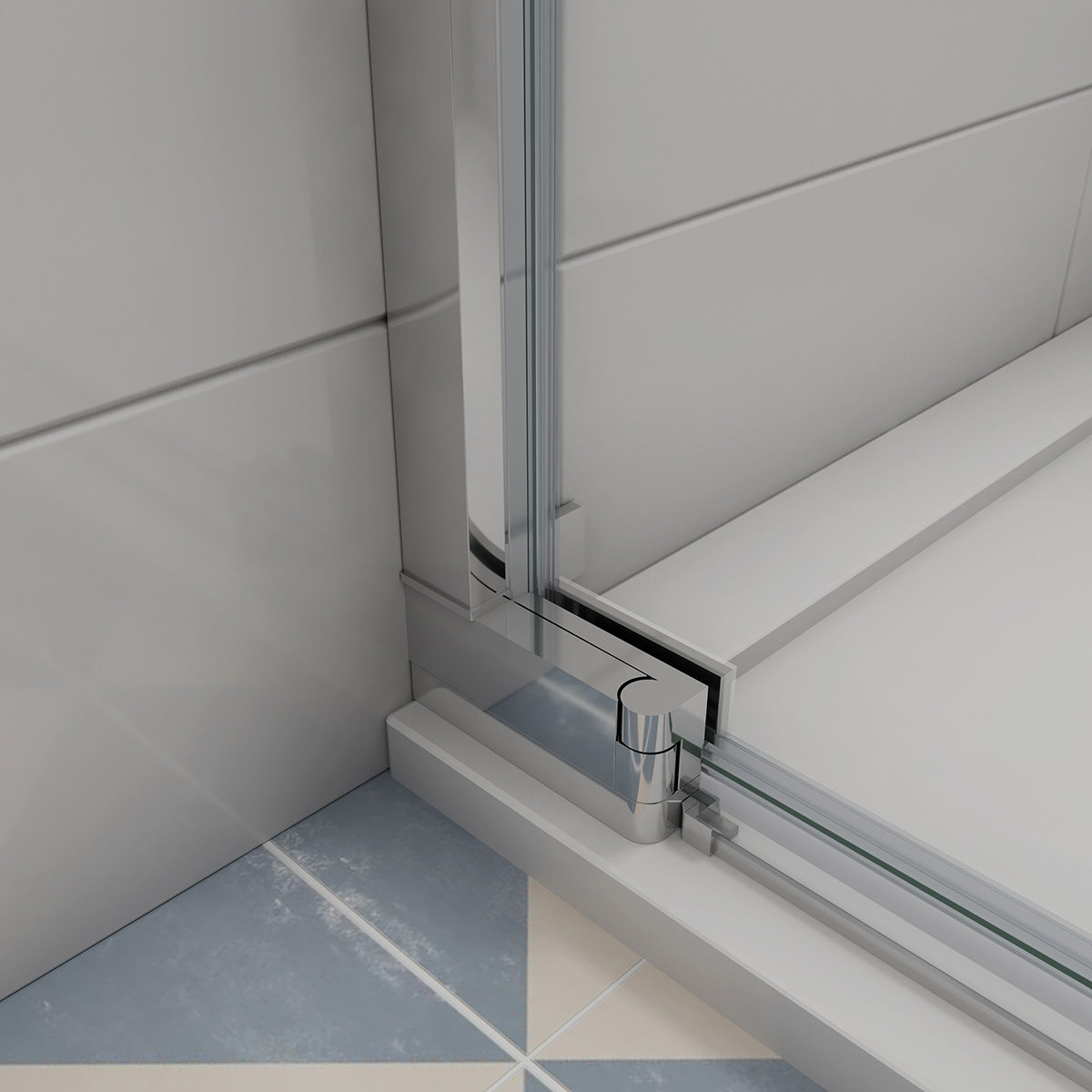 Duschabtrennung Nischentür 8mm NANO Glas Drehtür Dusche 80 cm Höhe 185 cm