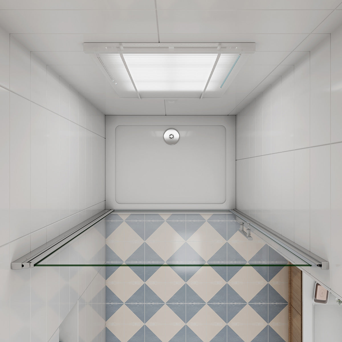 Nischentür NANO Glas Drehtür 90 cm Höhe 195cm Dusche Duschabtrennung