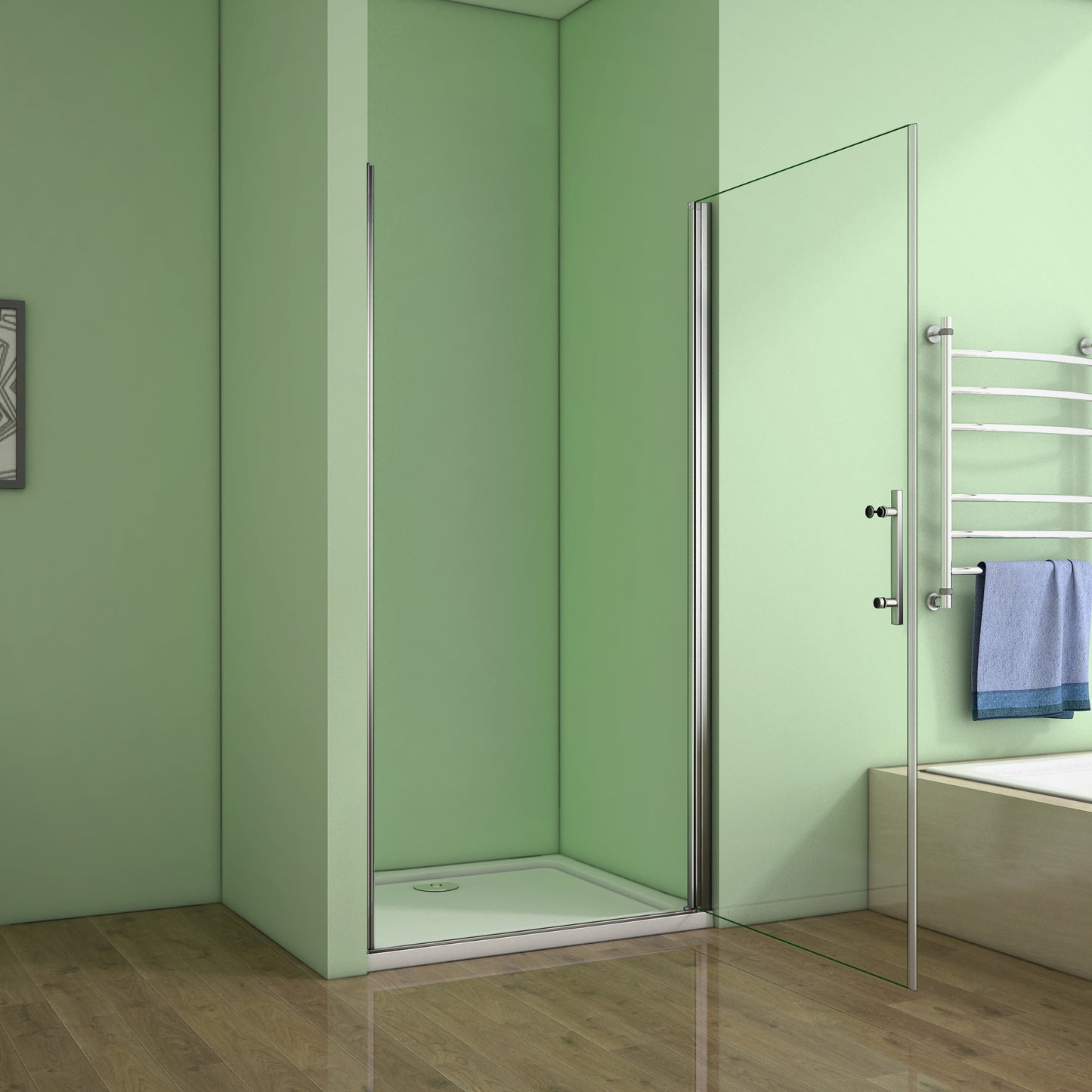 Drehtür Duschkabine duschtür Glas nische dusche