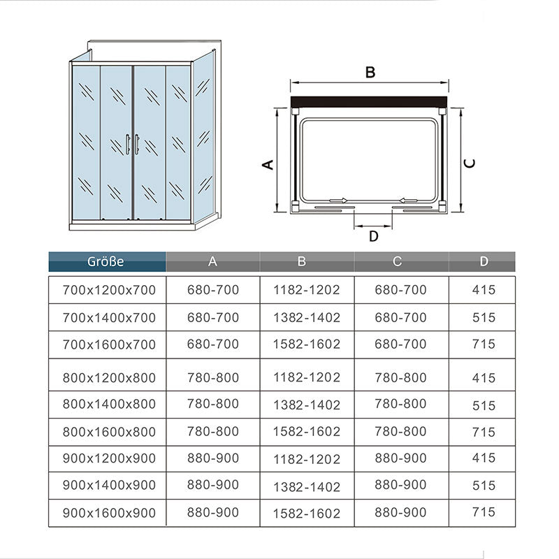 Duschkabine glastür dusche Schiebetür