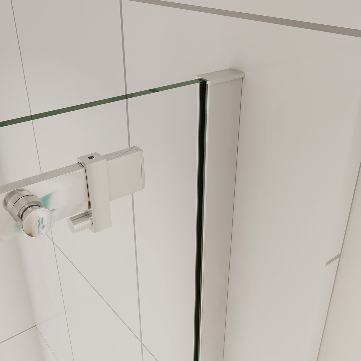 Duschabtrennung Duschtür+Seitenwand 125x100 cm Glasstärke 6mm Schiebetür Dusche Duschkabine