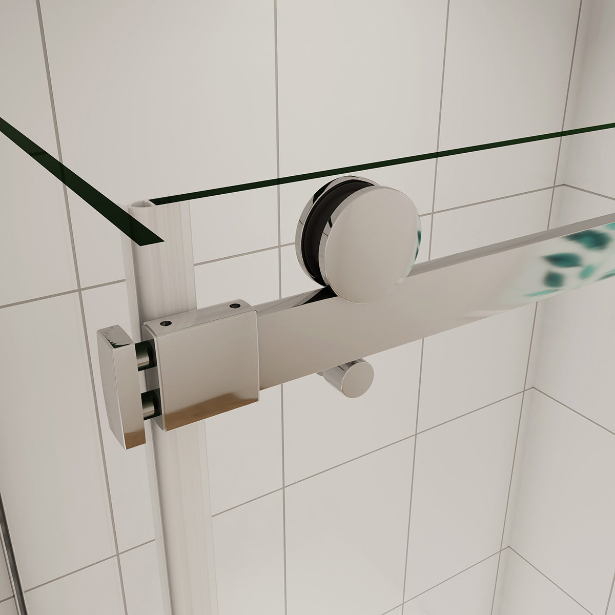 Duschtür+Seitenwand Dusche Duschabtrennung 125x100 cm Glasstärke 6mm Schiebetür Duschkabine