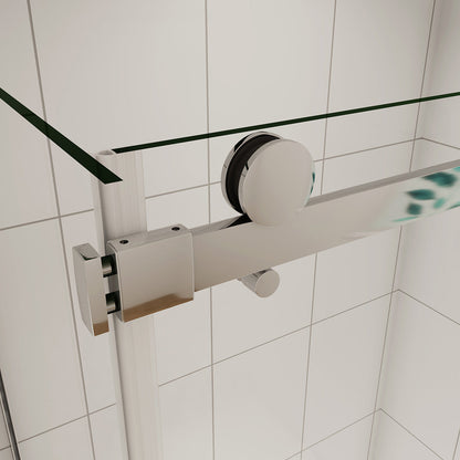 Duschabtrennung Duschkabine Duschtür+Seitenwand Schiebetür Dusche 125x70 cm Glasstärke 6mm