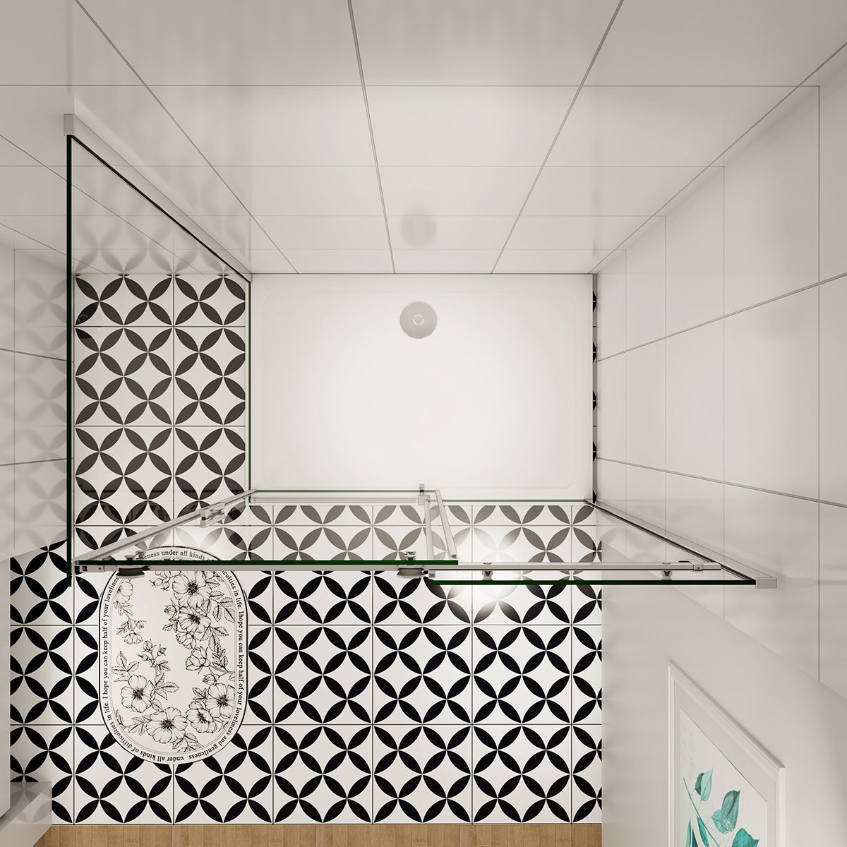 Duschtür+Seitenwand Schiebetür 150x70 cm Glasstärke 6mm Dusche Duschabtrennung Duschkabine