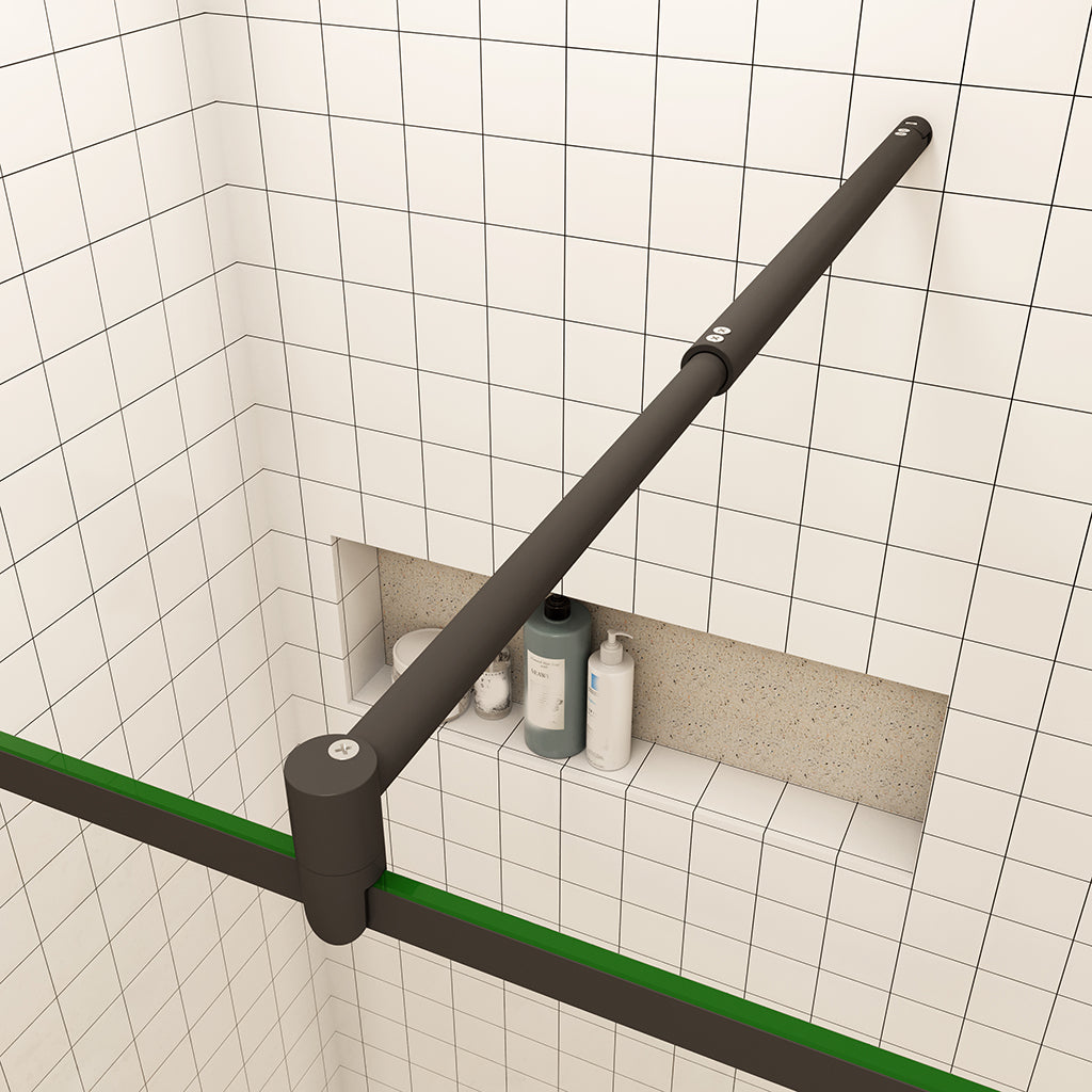 Duschkabine Walk In Seitenwand alleinstehend Dusche 8mm Glas H.200 cm