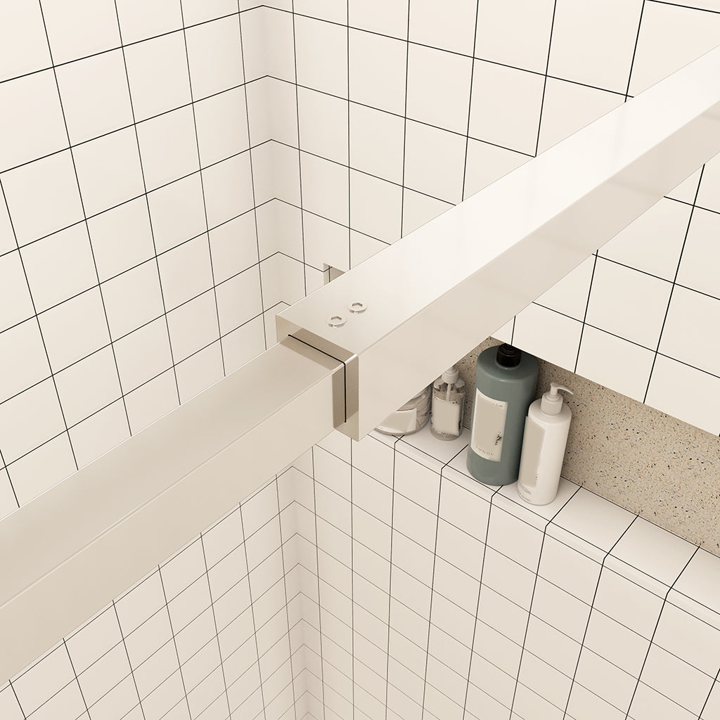 Duschabtrennung Walk-In Nano Echtglas H.200 cm 8mm NANO Glas Dusche