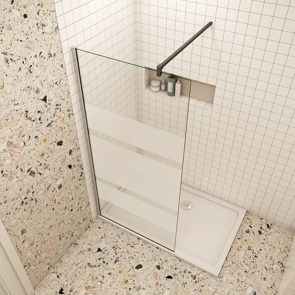 Duschkabine Walk in Duschwand Dusche 6mm NANO Glas H. 190cm Seitenwand