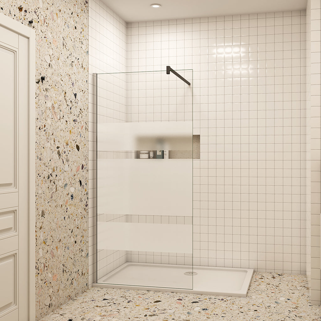 Duschkabine Walk in Duschwand Dusche 6mm NANO Glas H. 190cm Seitenwand