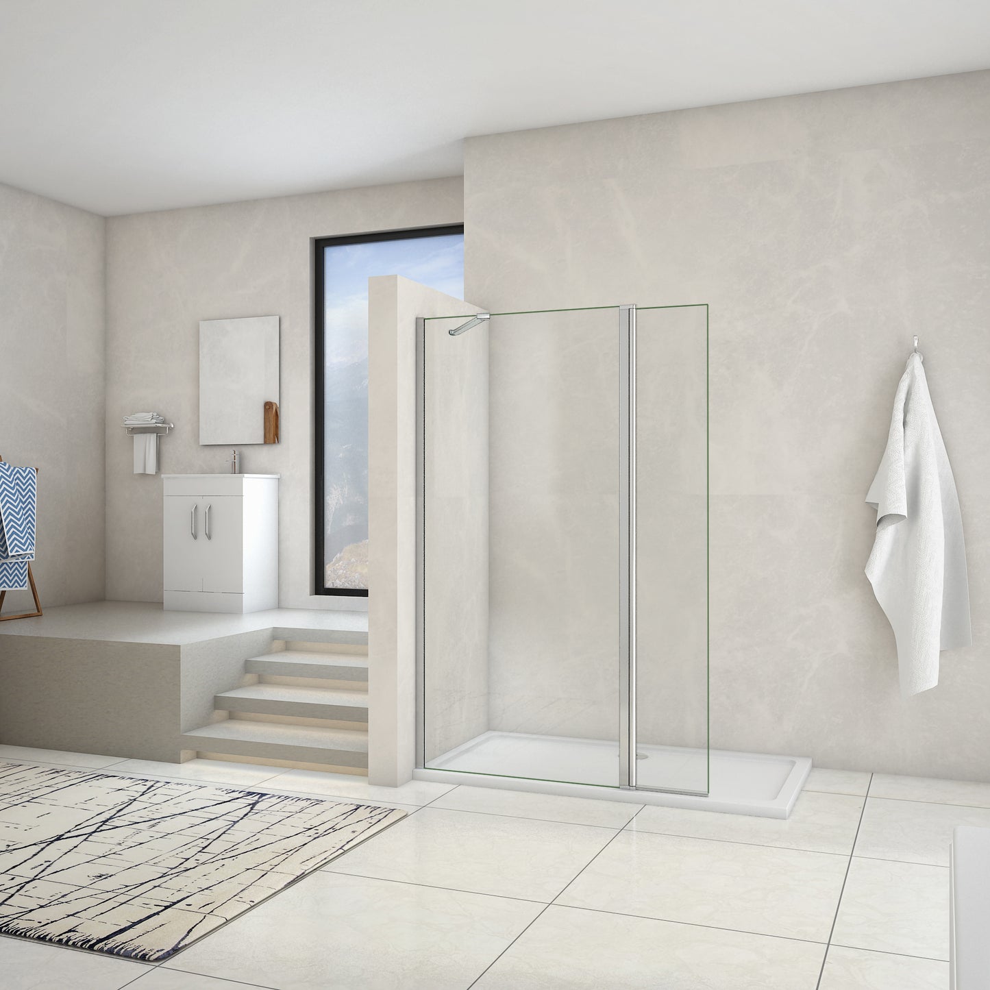 Walk-In Duschen Duschkabine duschwand Glas begehbare dusche