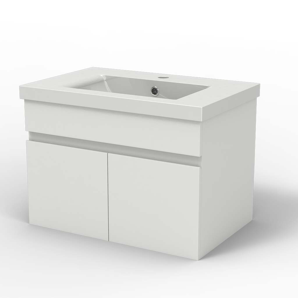 Waschtisch mit Unterschrank Badmöbel Set 60 cm Waschbecken Hängeschrank