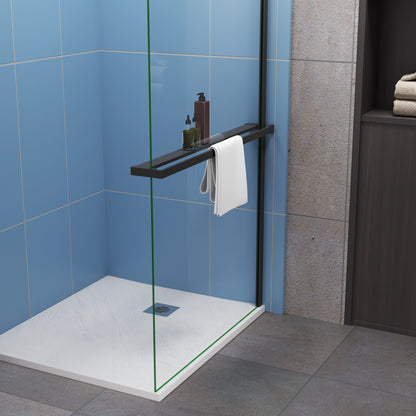 Ablage & Handtuchhalter für 8mm Walk In Glaswand