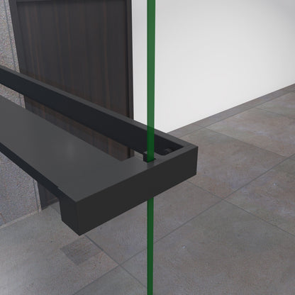 Ablage & Handtuchhalter für 8mm Walk In Glaswand