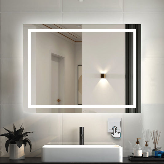 LED Badspiegel 120x70 cm Beschlagfrei Wandspiegel LED-Spiegel Make-up-Spiegel