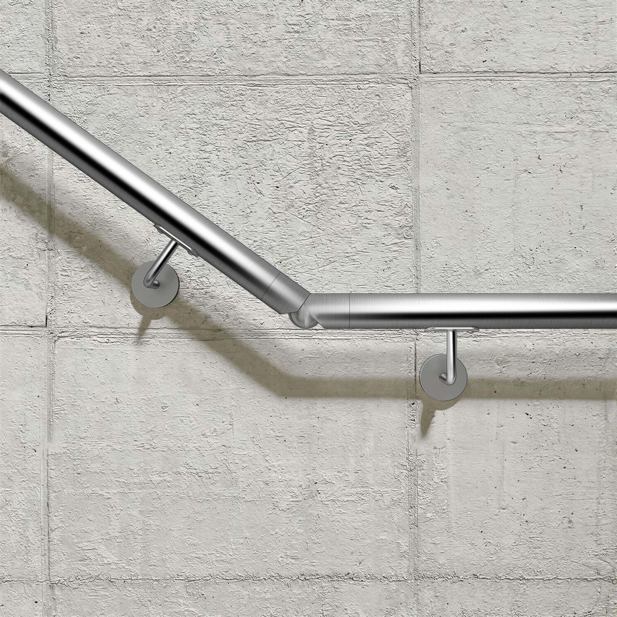 Handlaufverbinder 304 Edelstahl schwarz/silber – gerader & verstellbarer Winkelanschluss für Wandhandläufe