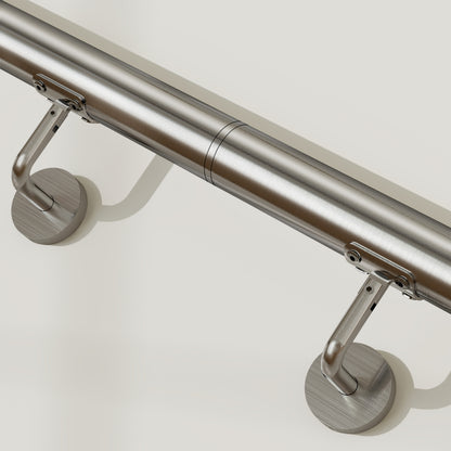 Handlaufverbinder 304 Edelstahl schwarz/silber – gerader & verstellbarer Winkelanschluss für Wandhandläufe