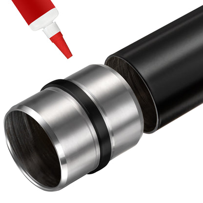 Handlaufverbinder 304 Edelstahl schwarz/silber – gerader & verstellbarer Winkelanschluss für Wandhandläufe