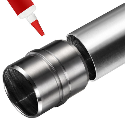 Handlaufverbinder 304 Edelstahl schwarz/silber – gerader & verstellbarer Winkelanschluss für Wandhandläufe