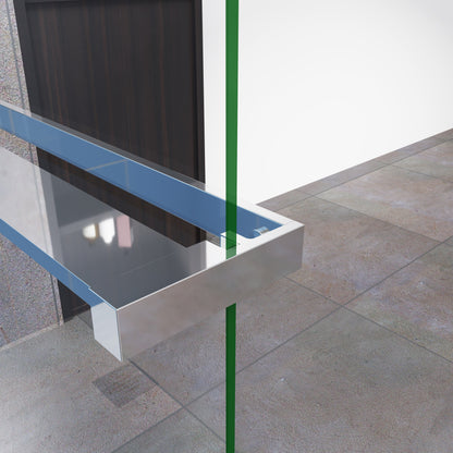 Ablage & Handtuchhalter für 8mm Walk In Glaswand