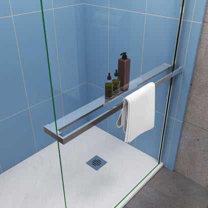 Ablage & Handtuchhalter für 8mm Walk In Glaswand