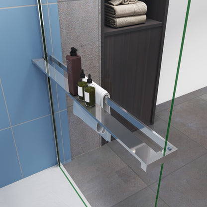 Ablage & Handtuchhalter für 8mm Walk In Glaswand