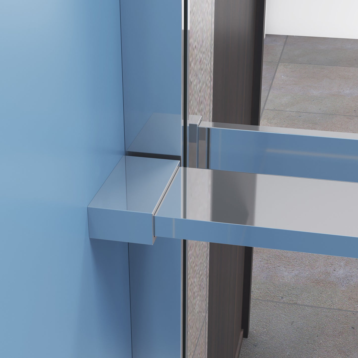 Ablage & Handtuchhalter für 8mm Walk In Glaswand