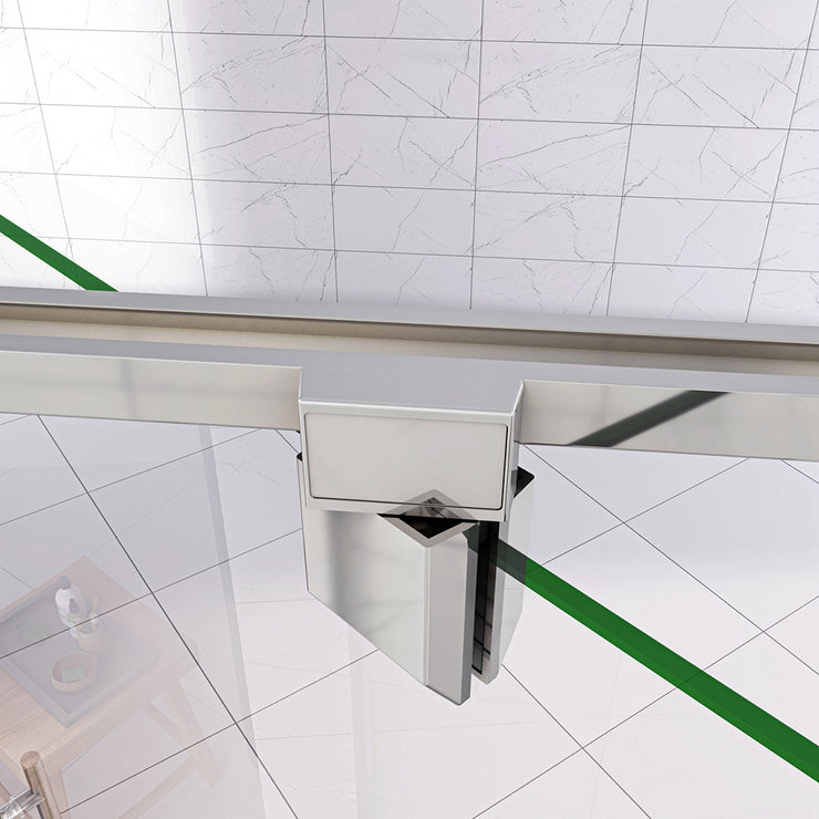 Duschkabine Eckeinstieg 185 cm Duschabtrennung Drehtür 5mm ESG Klarglas Hochglanz Chrom