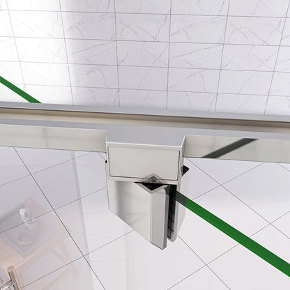 Duschkabine Eckeinstieg 185 cm Duschabtrennung Drehtür 5mm ESG Klarglas Hochglanz Chrom