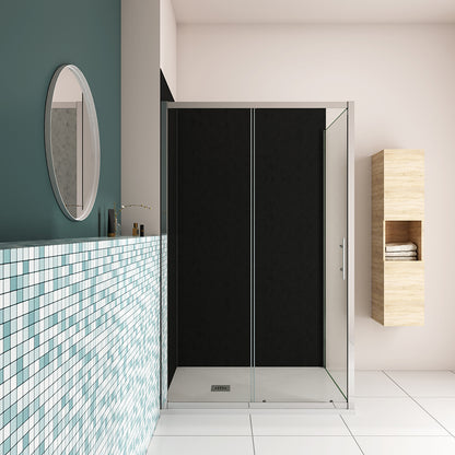 Schiebetür + Seitenwand Dusche Duschkabine H.190cm Duschabtrennung + Wandpaneele