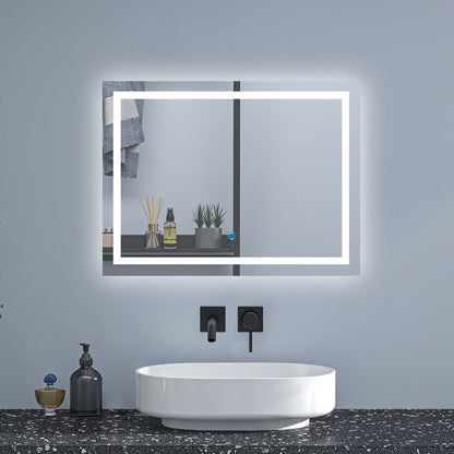 LED Badezimmerspiegel Wandspiegel mit TOUCH BESCHLAGFREI Badspiegel Kaltweiß 70-120 cm