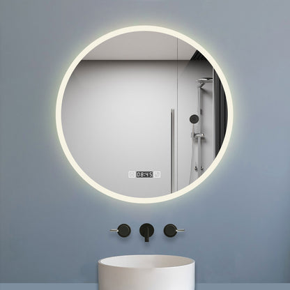 Badspiegel Badezimmerspiegel Rund Spiegel mit LED Beleuchtung Φ 60 cm