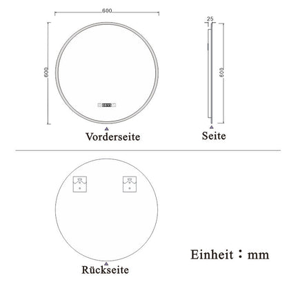 Badspiegel Badezimmerspiegel Rund Spiegel mit LED Beleuchtung