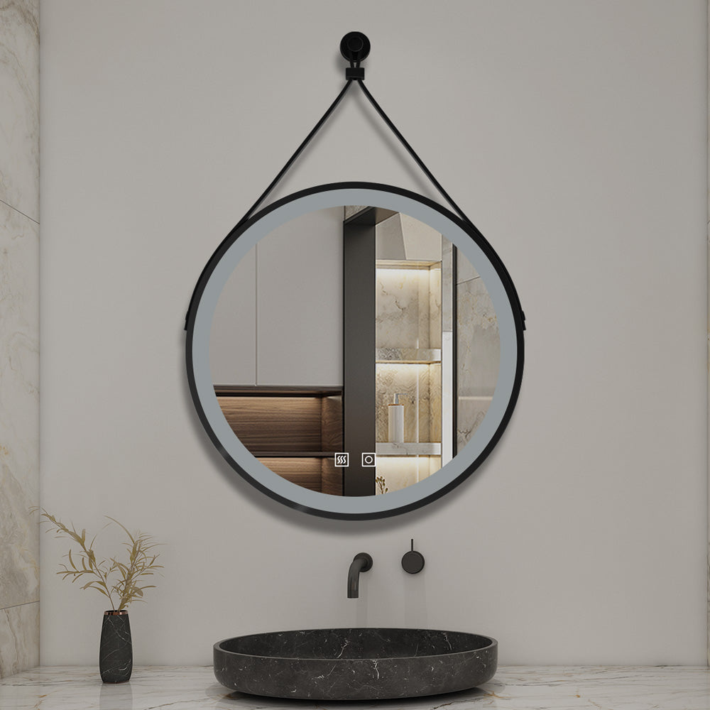 LED Rund Badspiegel Touch mit Beleuchtung Dimmbar Wandspiegel Badezimmerspiegel 60cm