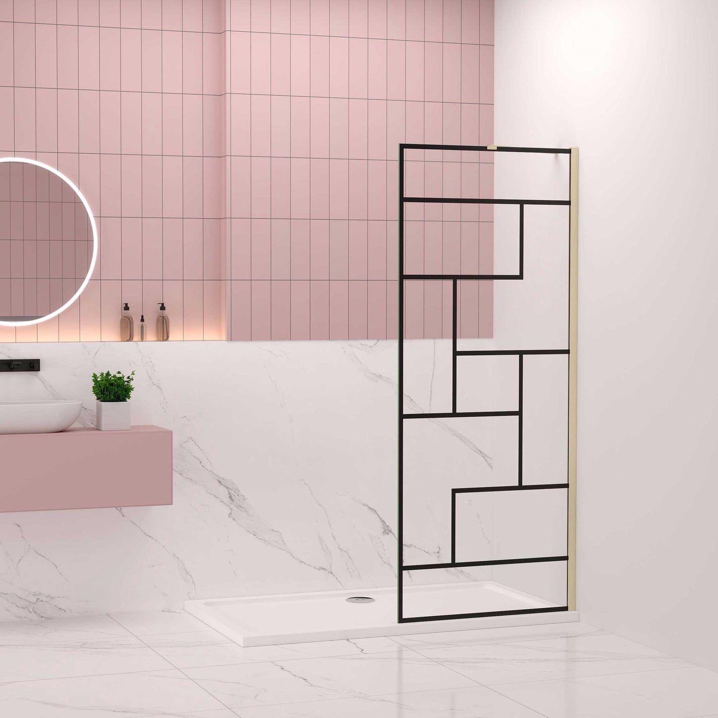 Walk in Duschwände Duschabtrennung Dusche Duschwand 8mm NANO Glas H.200 cm
