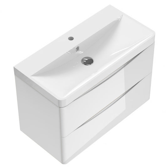 Waschbecken Waschtische mit Unterschrank Badmöbel Set Weiß 80 cm