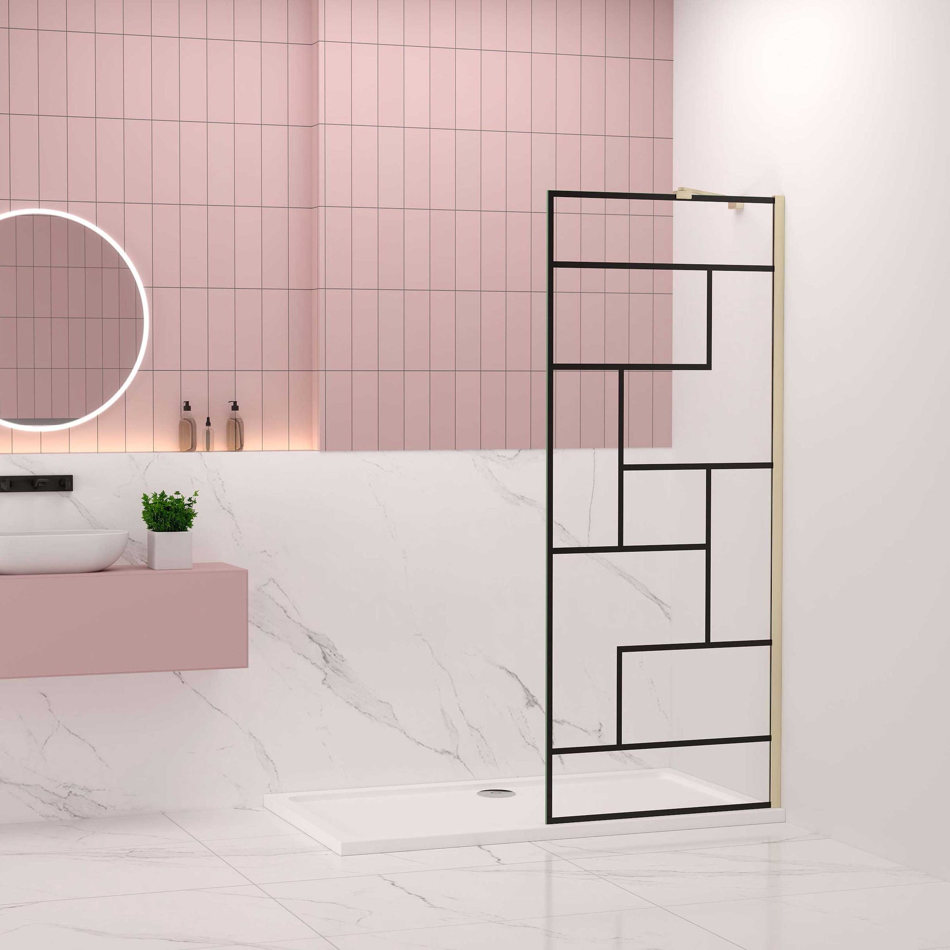 Duschkabine 70-140xH.200 cm NANO Sicherheitsglas duschabtrennung