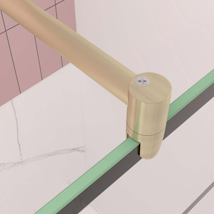 glas für duschwand 70-140xH.200 cm NANO Sicherheitsglas profil golden