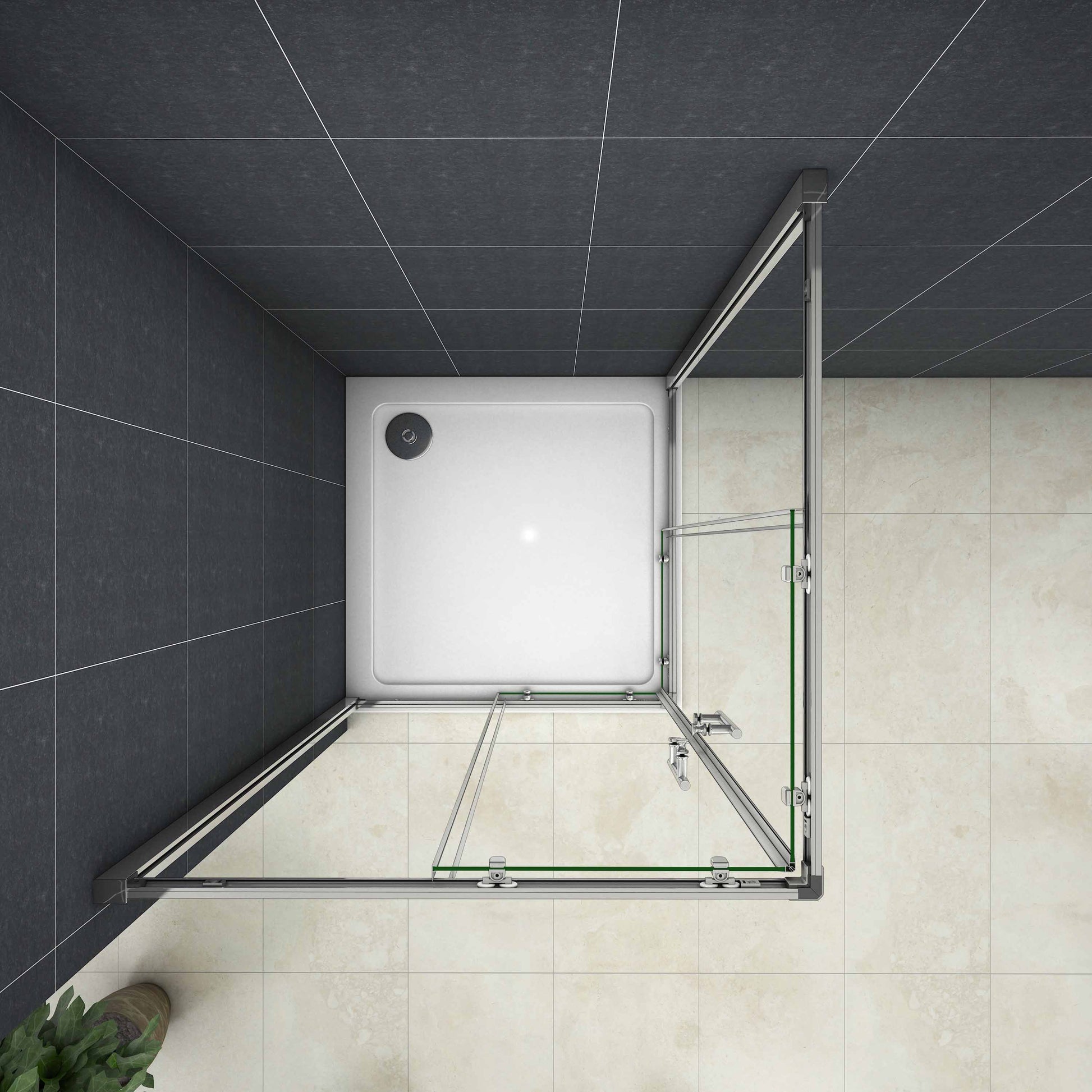 Duschkabine 90x90 80x80 cm Glas duschtür dusche Eckeinstieg