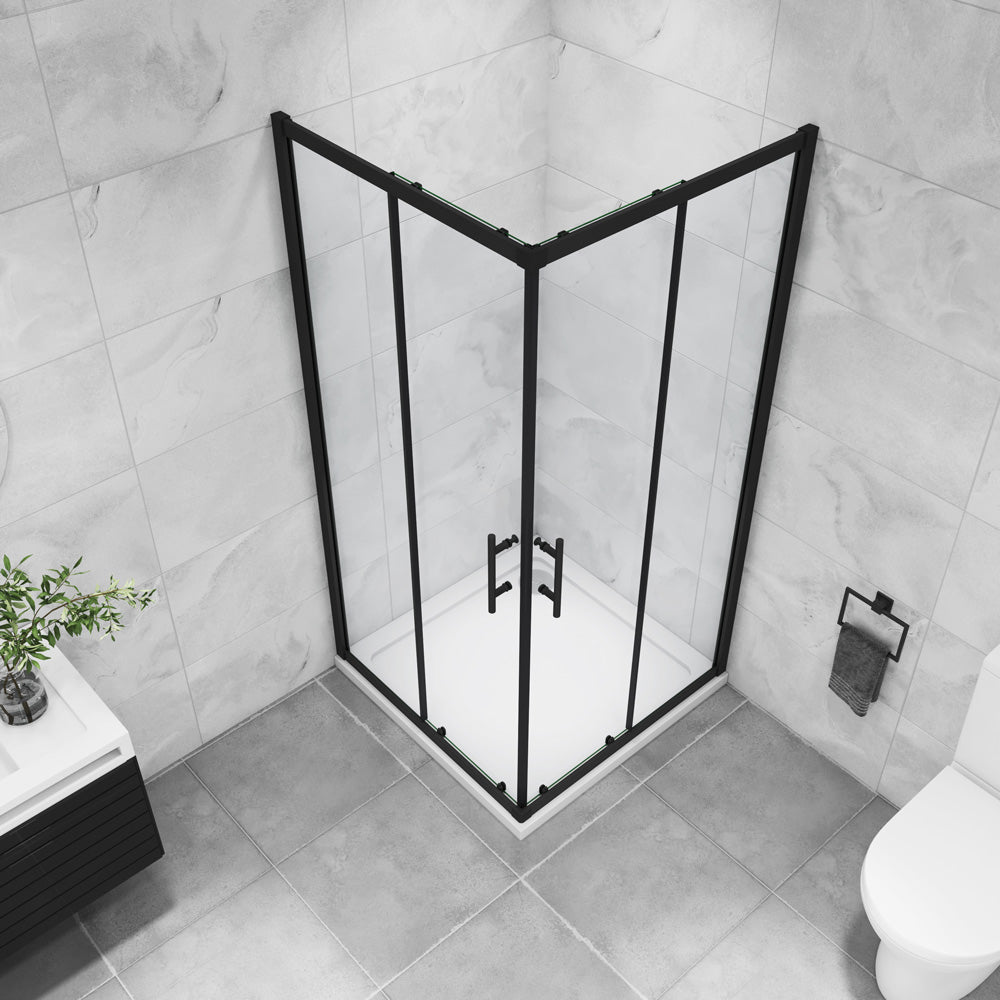 Eckeinstieg Duschkabine 80x80 90x90 cm Glas duschtür dusche