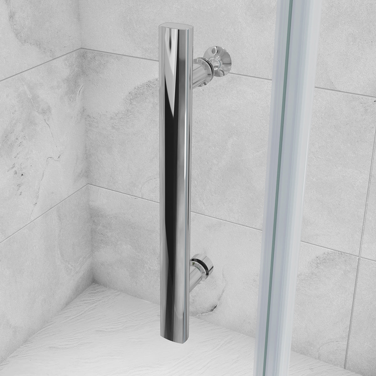 Nischentür Dusche Duschabtrennung Drehtür 76 cm Höhe 195cm NANO Glas